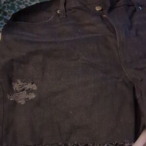 Old Navy Black Distressed Women Shorts